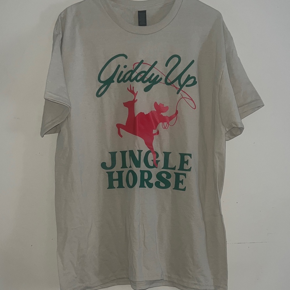 Women Giddy Up Jingle Horse Graphic T-Shirt - Etsy size large
